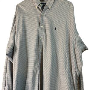 Polo by Ralph Lauren Size XL Blue Plaid Blake Button Down Shirt, cotton